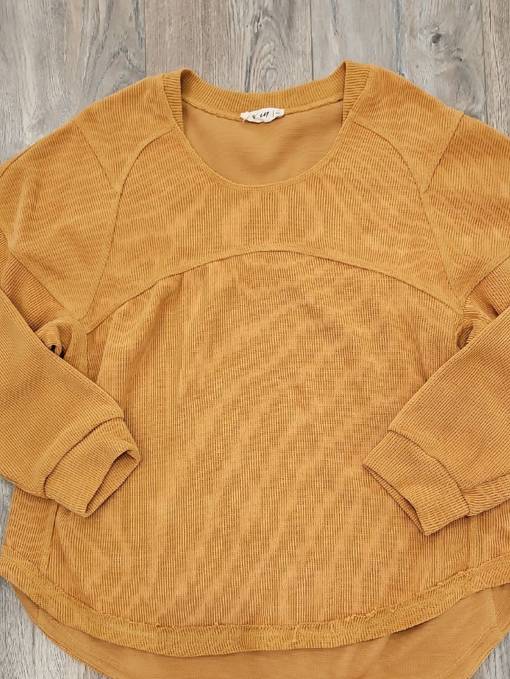 Camel Color Corduroy Pullover Sweater - Women
